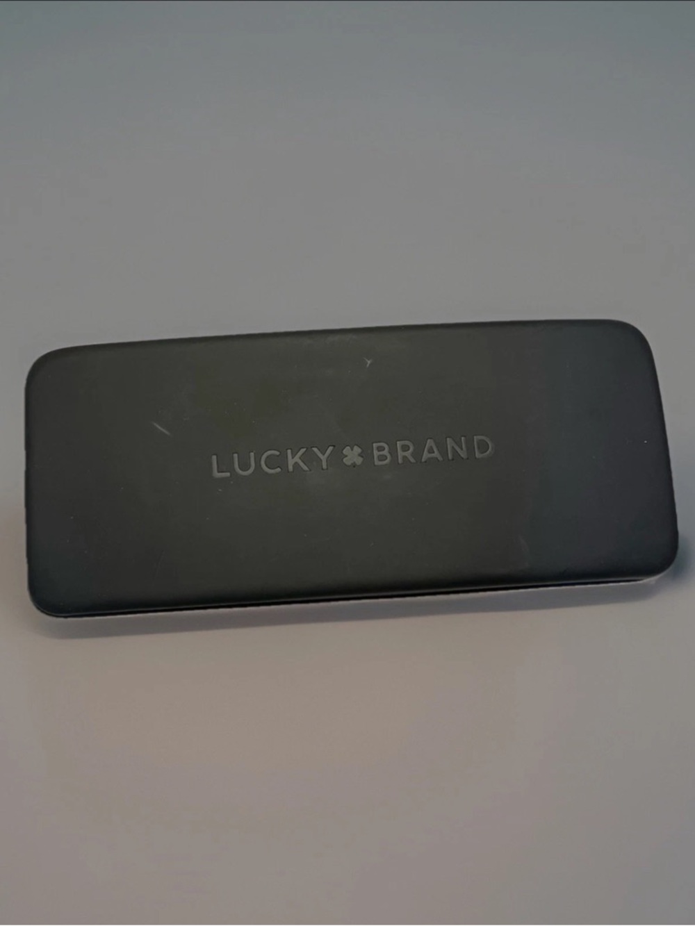 NEW Lucky Brand Black Hard Clamshell Hinged Eyeglasses Case